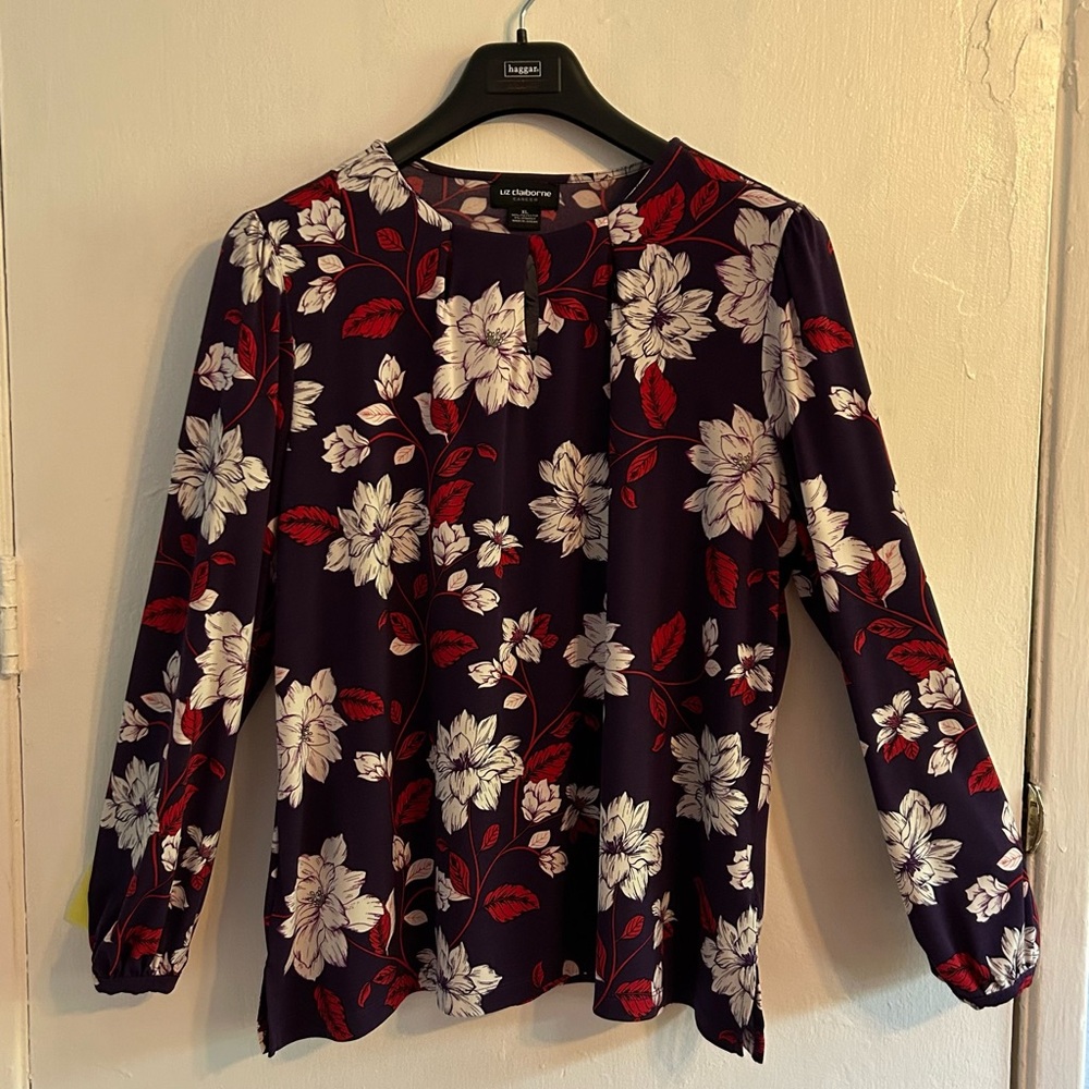 Liz Claiborne Career Floral Blouse